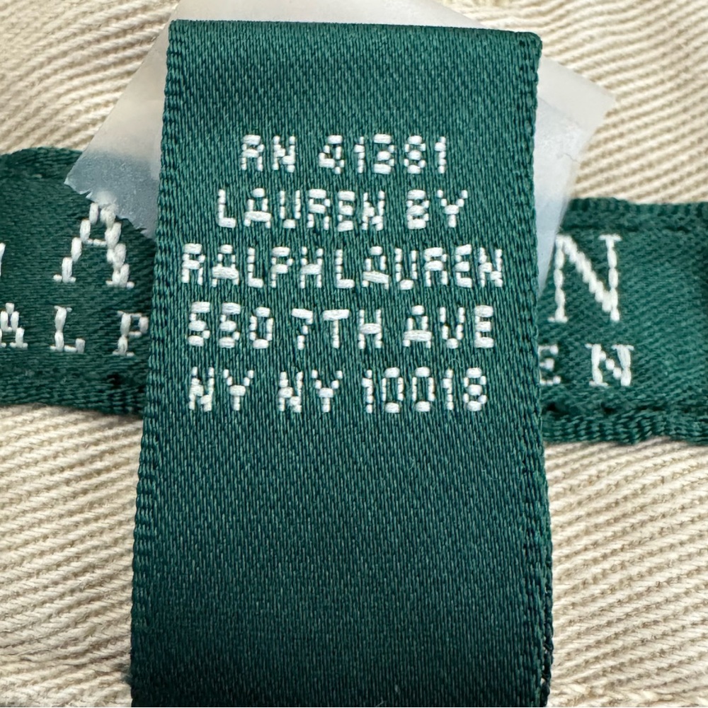 Lauren Ralph Lauren Khaki Flat Front Shorts Women’s 14 Classic Cotton Preppy - Picture 9 of 16